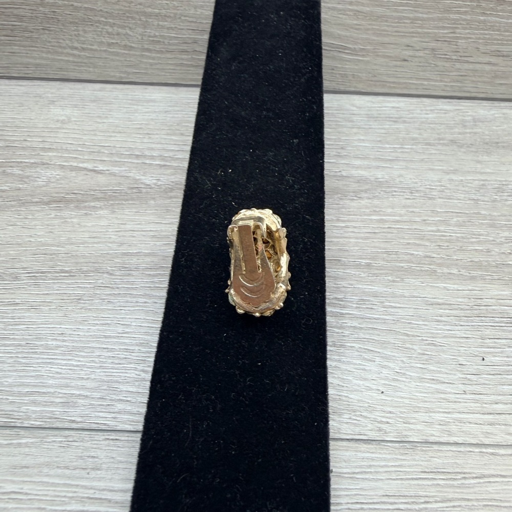 Gold Rhinestone Statement Brooch - image 2